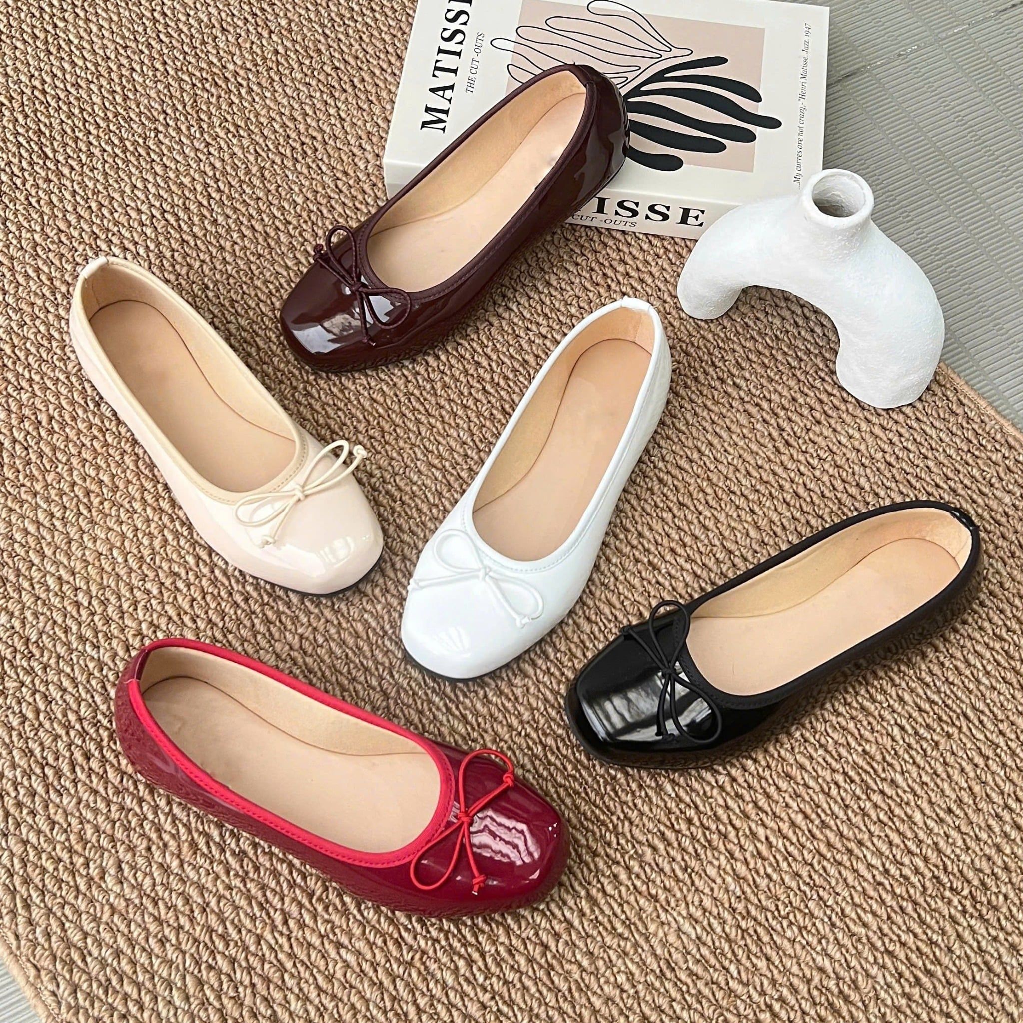 Búp bê mũi vuông nhỏ viền thun gắn nơ thun nhí - MS: BBX-01037