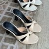 Guốc 7cm gót nhọn mũi vuông 2 quai chéo - MS: G7-23016