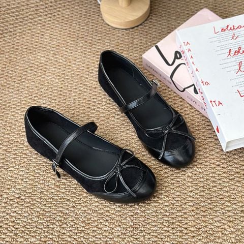  Búp bê mũi tròn vá mũi nơ nhí phối quai ngang khóa - MS: BBX-10005 