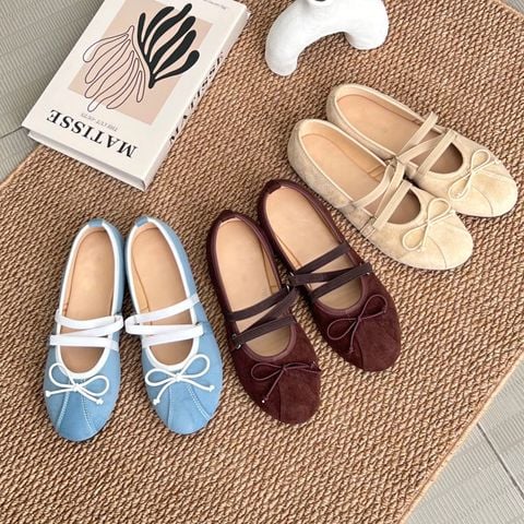  Búp bê tròn may mũi viền thun phối dây ngang chéo thun gắn nơ - MS: BBX-01036 