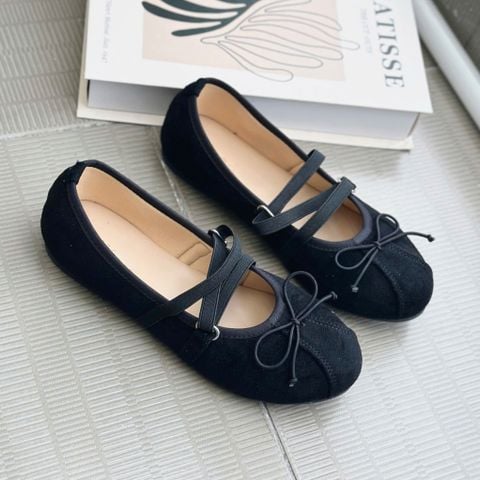  Búp bê tròn may mũi viền thun phối dây ngang chéo thun gắn nơ - MS: BBX-01036 