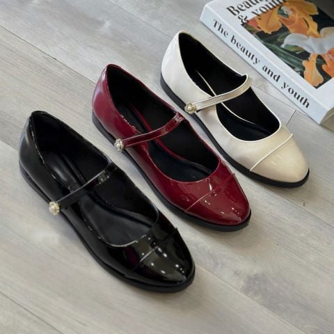  Búp bê mũi tròn vá mũi phối quai ngang mảnh gắn khóa - MS: BBX-22001 