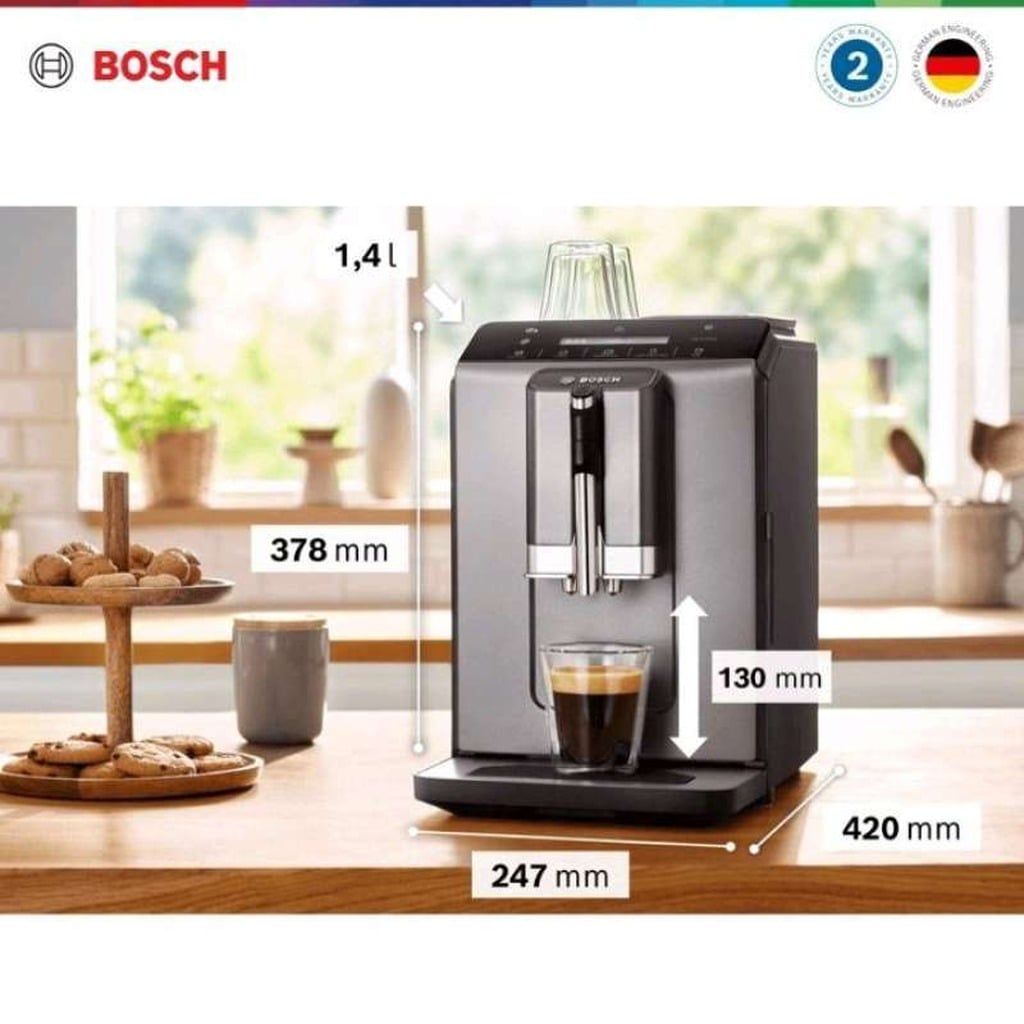 Máy pha cà phê tự động Bosch TIE20504 áp suất 15 bar bình nước 1.4L