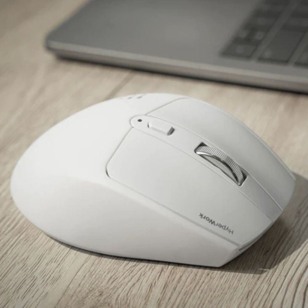 Chuột không dây HyperWork Silentium MS01 (Trắng/Đen)