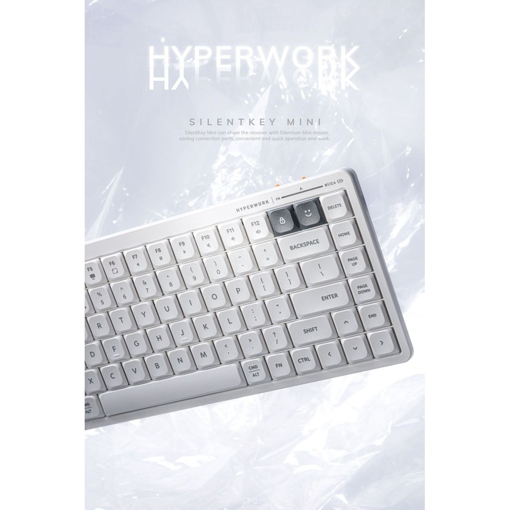 Bàn Phím Không Dây HyperWork SilentKey Mini HPW-TS01M (Đen/Trắng/Xanh)