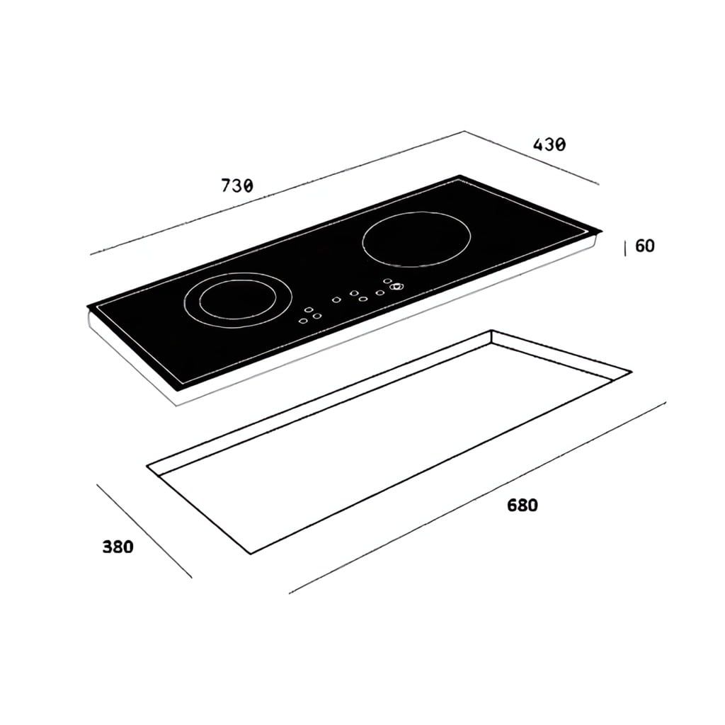 Bếp điện từ đôi Teka IBC 7322 S