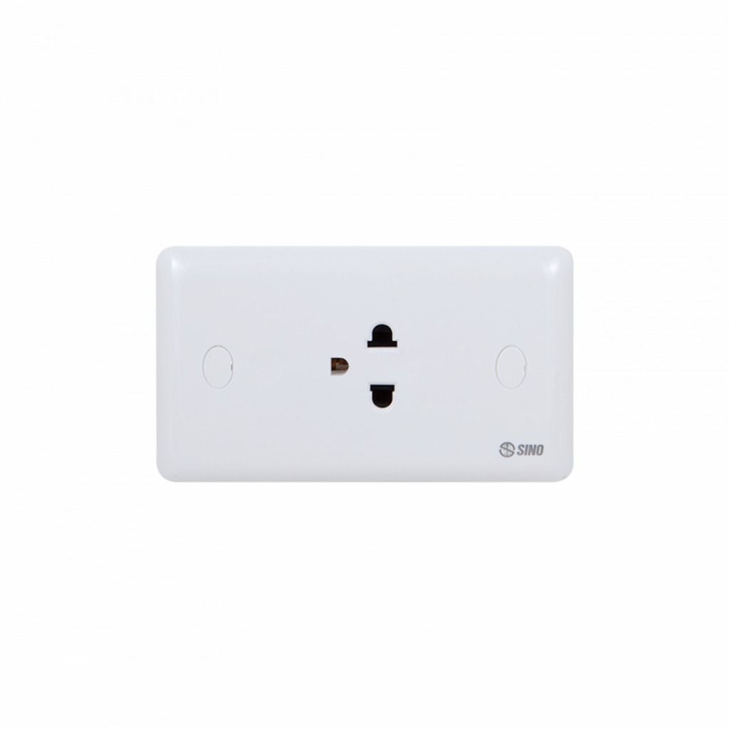 Ổ cắm Sino S198/10US dòng S19 màu trắng, thiết kế dạng mô-đun