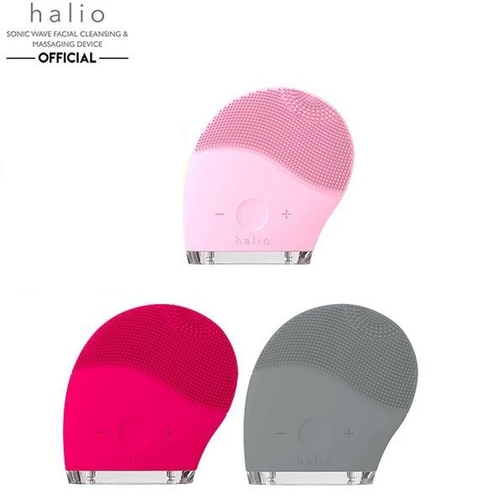 Máy rửa mặt và massage Halio Facial Cleansing & Massaging Device (Hồng Phấn/Xám/Đỏ Hồng)