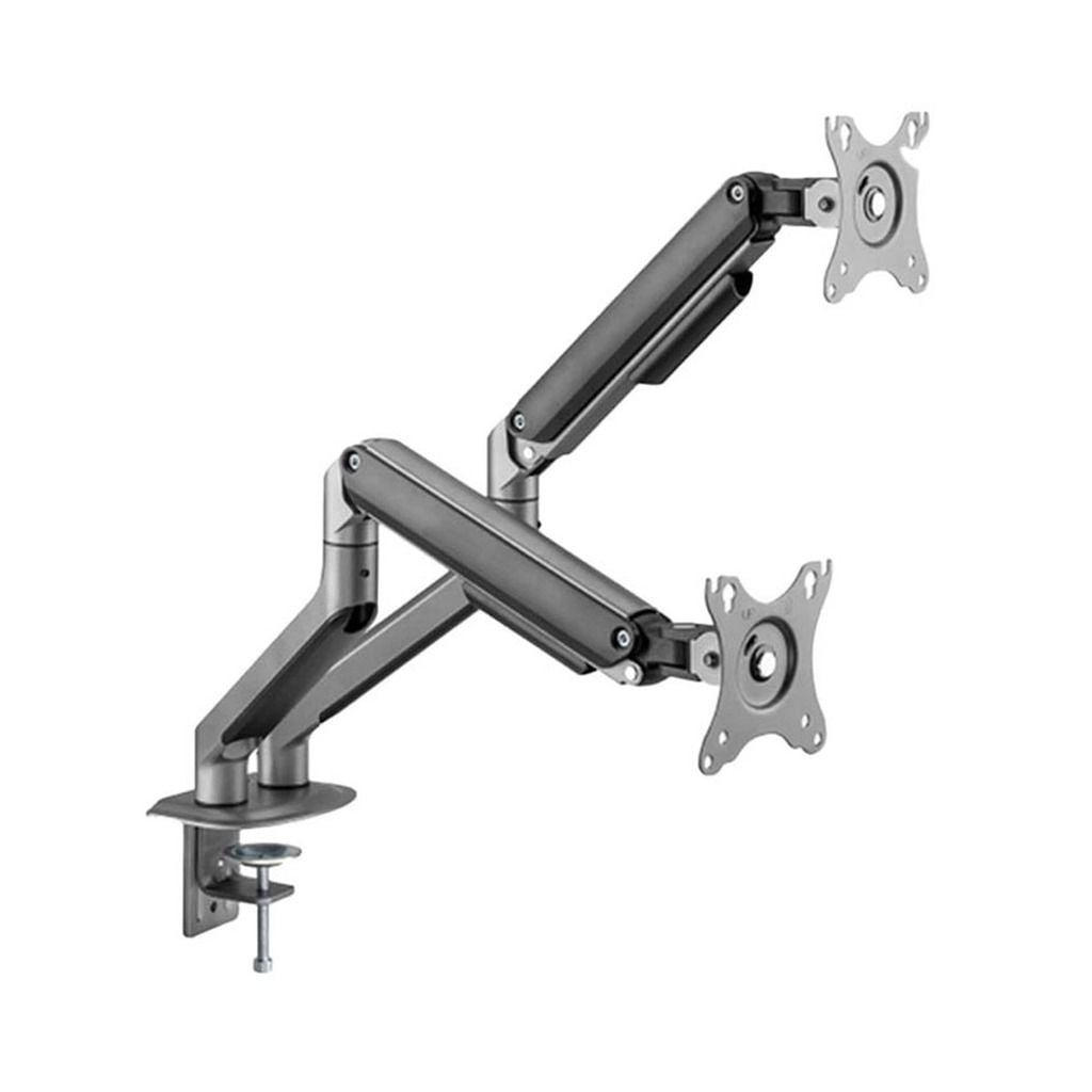 Giá đỡ màn hình đôi Hyperwork T6 Pro Dual HPW-T6P.Dual.V2-SLV Trắng xám