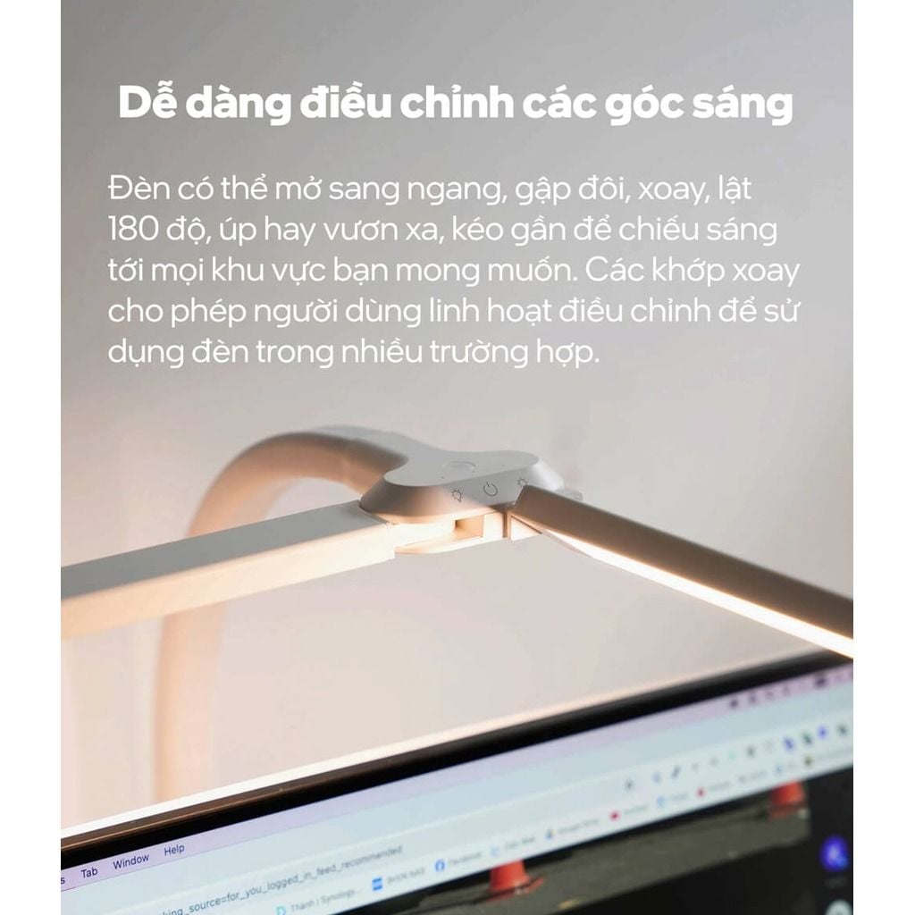 Đèn bàn HyperWork Luna HPW-DL01 (Trắng/Đen)