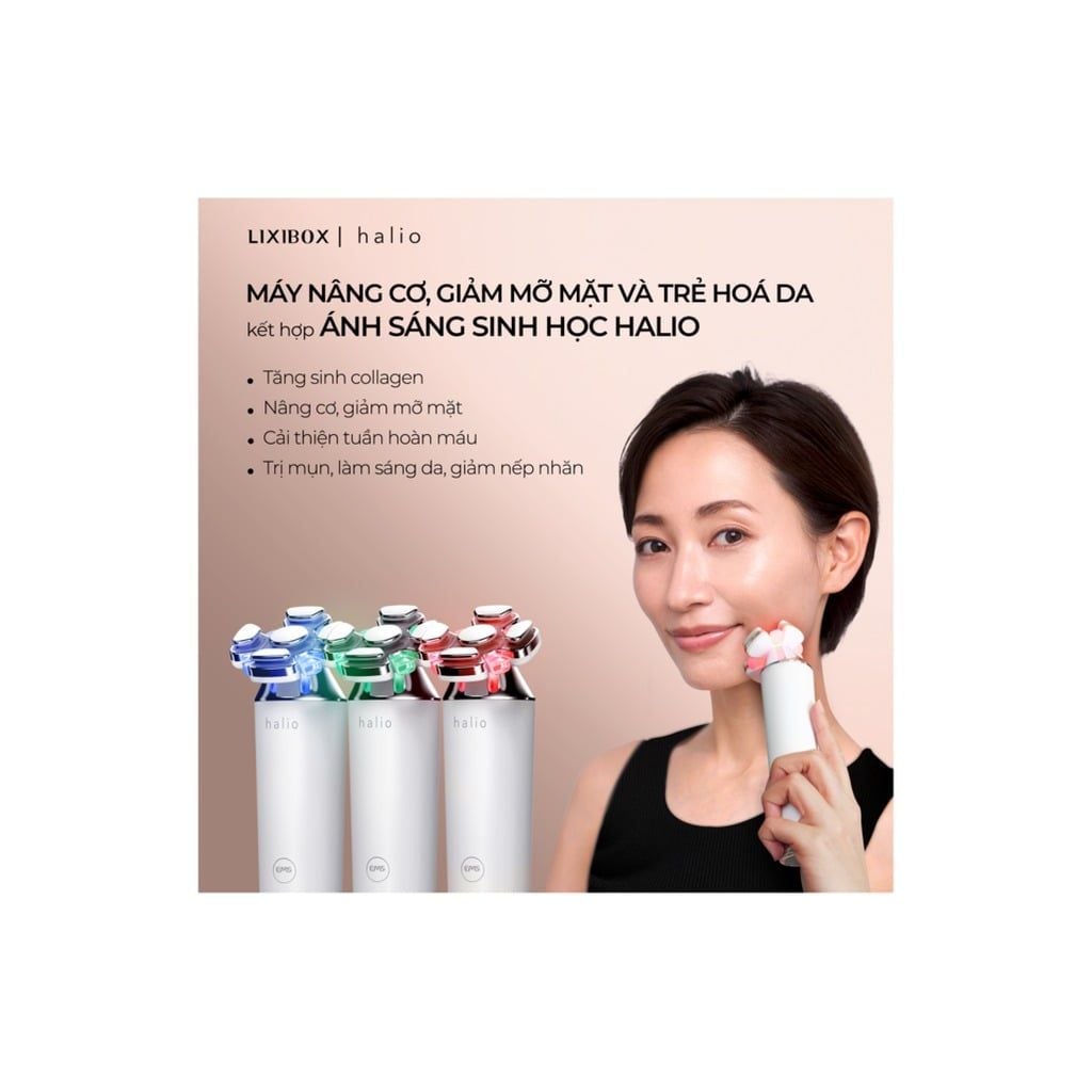 Máy Nâng Cơ, Giảm Mỡ Mặt Và Trẻ Hóa Da Halio RevitaWave Skin Rejuvenator