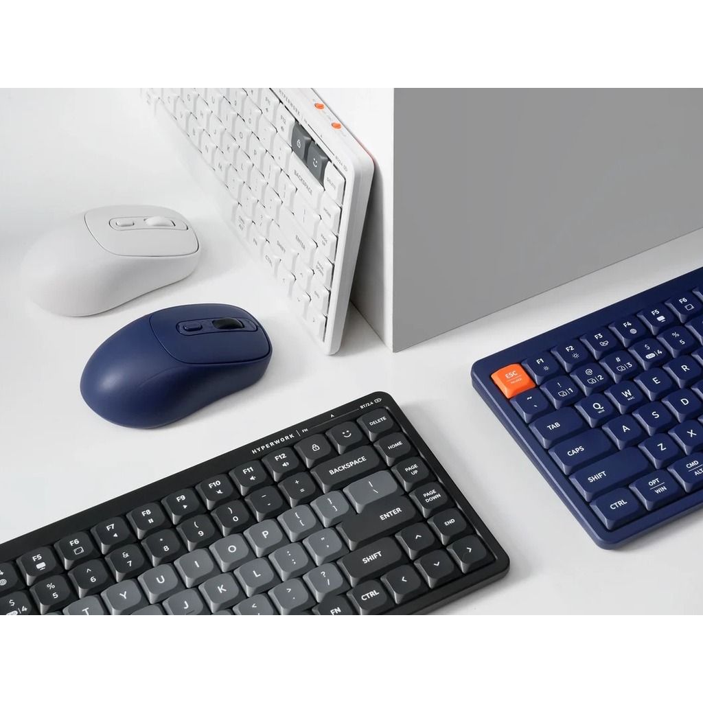 Bàn Phím Không Dây HyperWork SilentKey Mini HPW-TS01M (Đen/Trắng/Xanh)