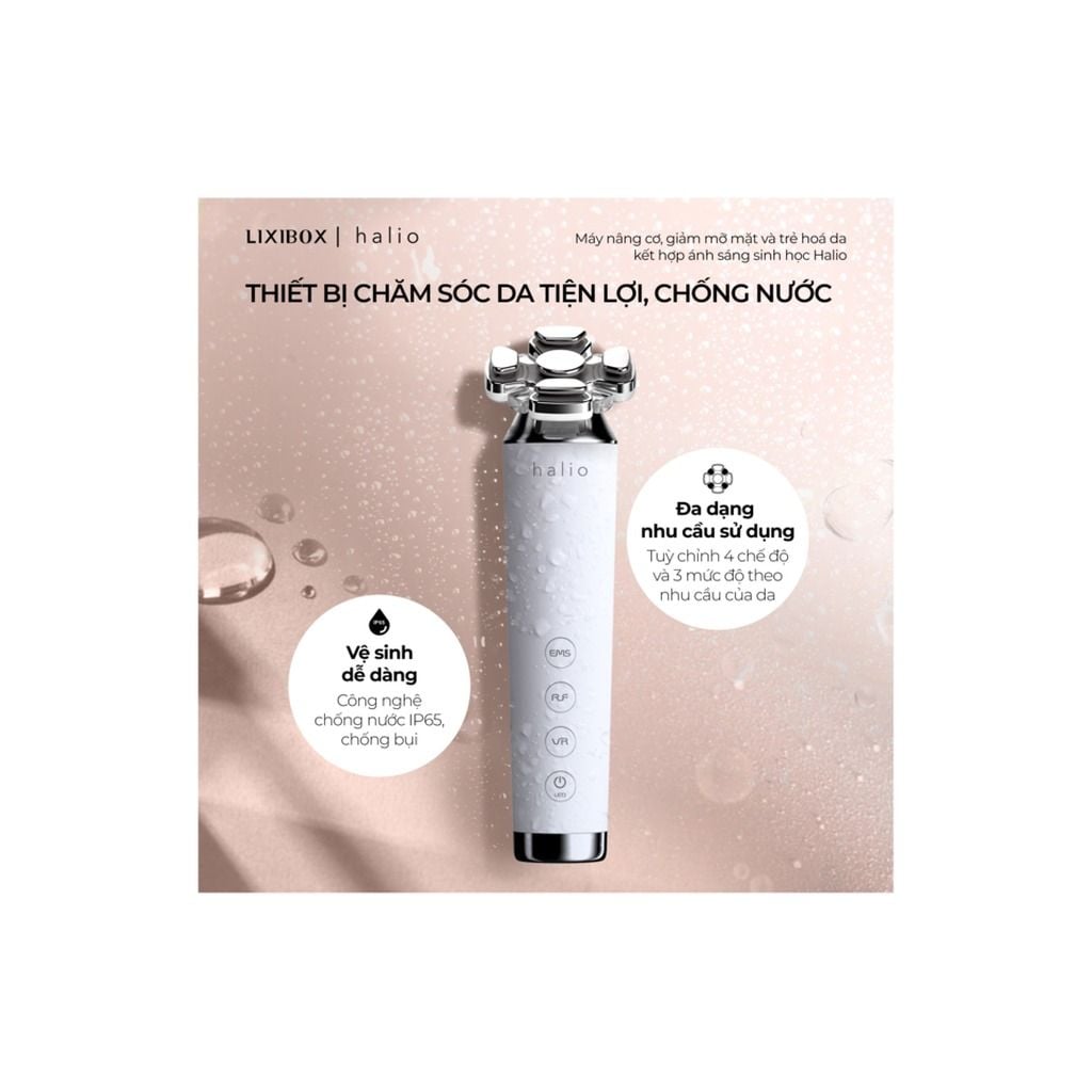 Máy Nâng Cơ, Giảm Mỡ Mặt Và Trẻ Hóa Da Halio RevitaWave Skin Rejuvenator