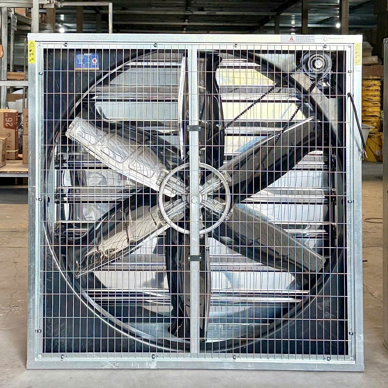 Quạt thông gió Omysu BMF1380 (220V/380V) - Vỏ tôn kẽm, cánh inox, chớp inox