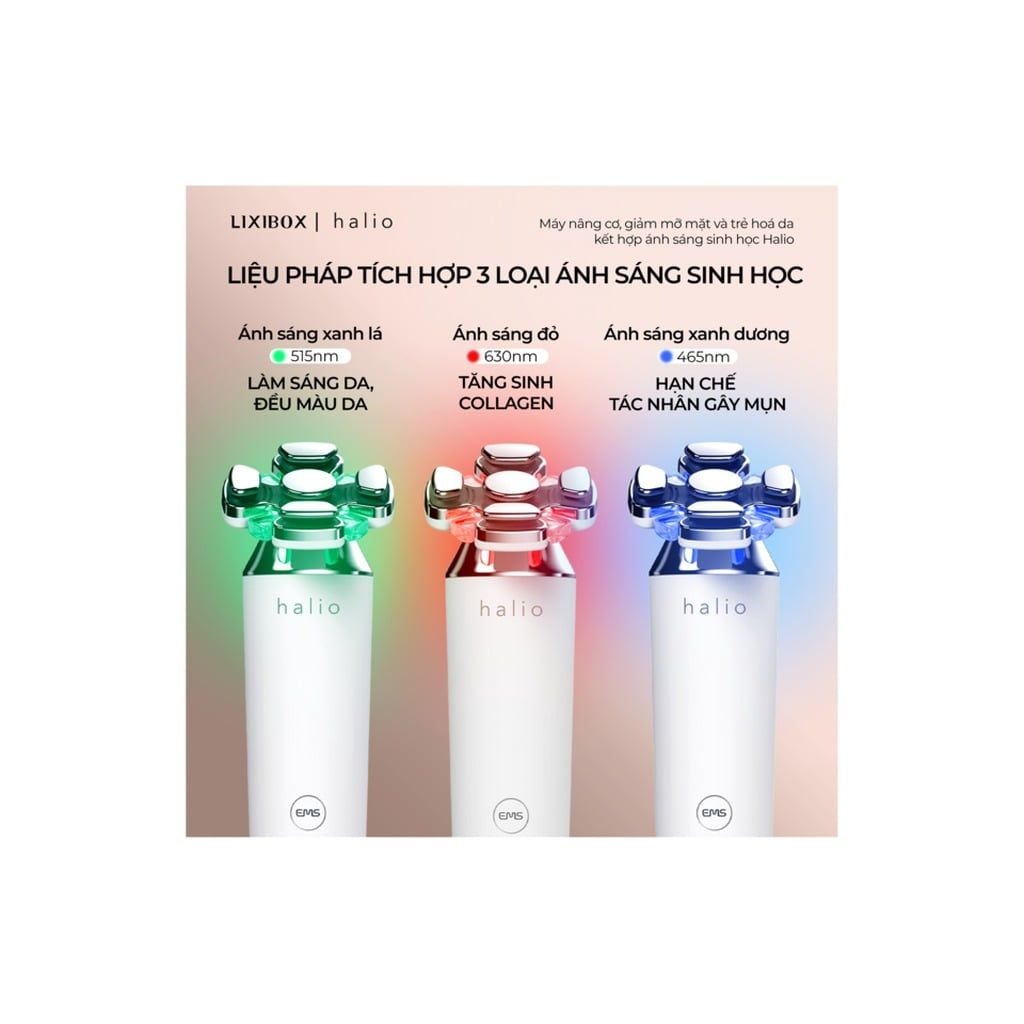 Máy Nâng Cơ, Giảm Mỡ Mặt Và Trẻ Hóa Da Halio RevitaWave Skin Rejuvenator