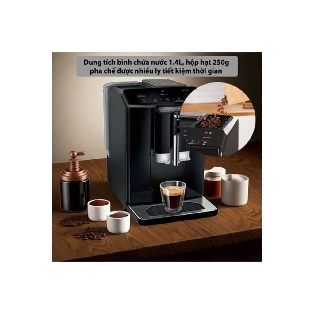 Máy pha cà phê tự động Bosch TIE20119 áp suất 15 bar bình nước 1.4L