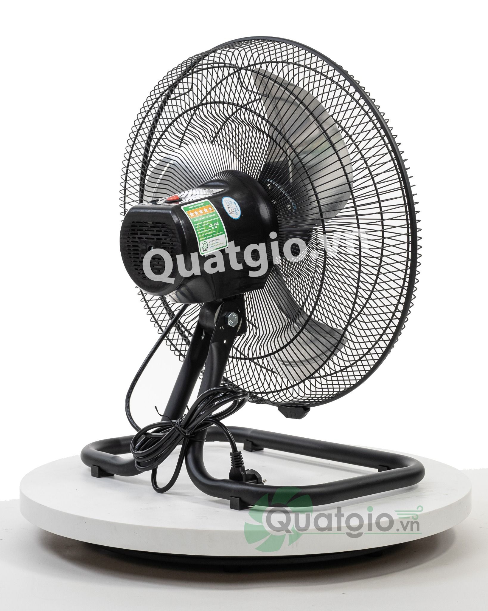 Quạt sàn công nghiệp Deton CF-45G - 75W ( Sơn đen / Xi mạ )