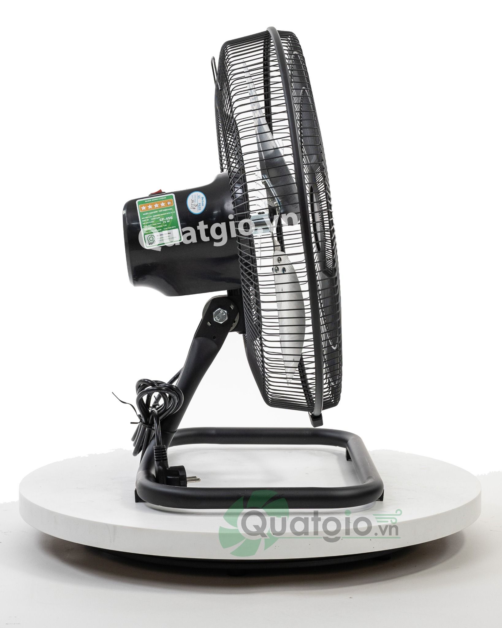 Quạt sàn công nghiệp Deton CF-45G - 75W ( Sơn đen / Xi mạ )