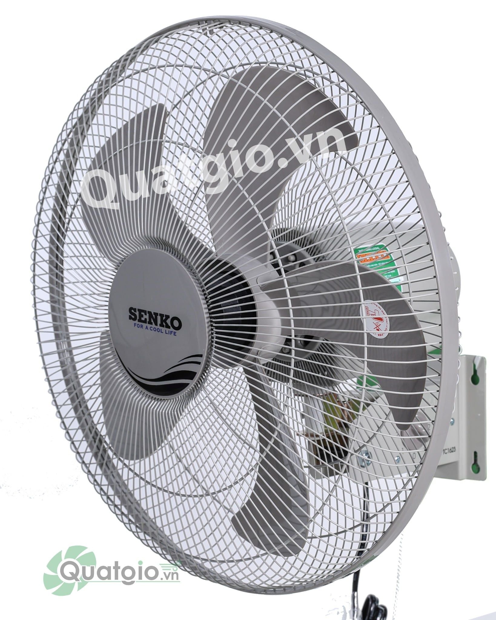 [ New 2026 ] Quạt treo Senko TC1623 - 60W - 2 Dây giật (Đen cam/Kem nâu)