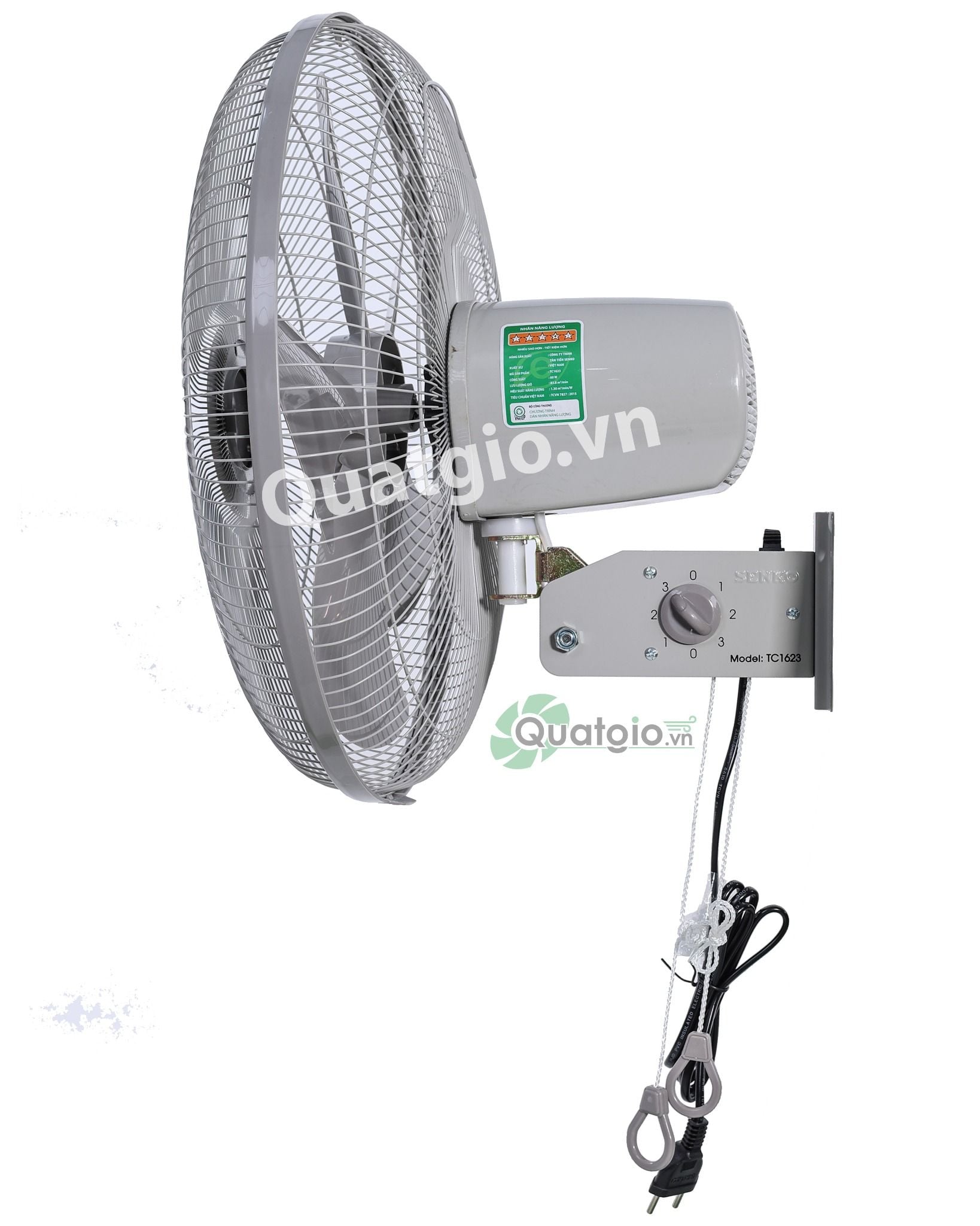 [ New 2026 ] Quạt treo Senko TC1623 - 60W - 2 Dây giật (Đen cam/Kem nâu)