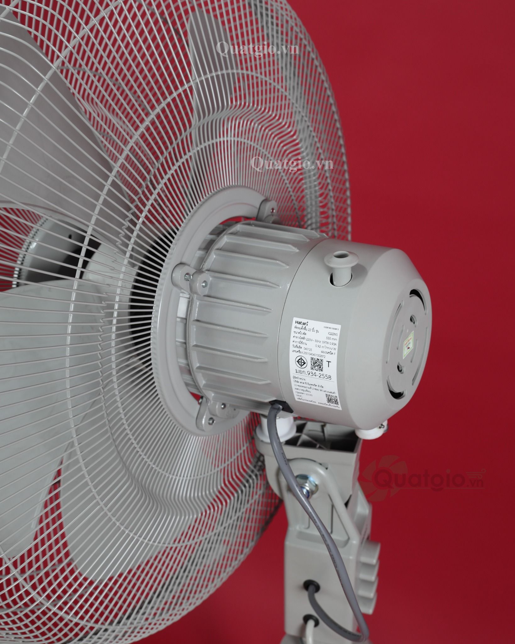 [Hỏa tốc] Quạt Thái Lan đứng công nghiệp Hatari IQ22M1 - 197w - Sải cánh 55.8cm - Nút nhấn