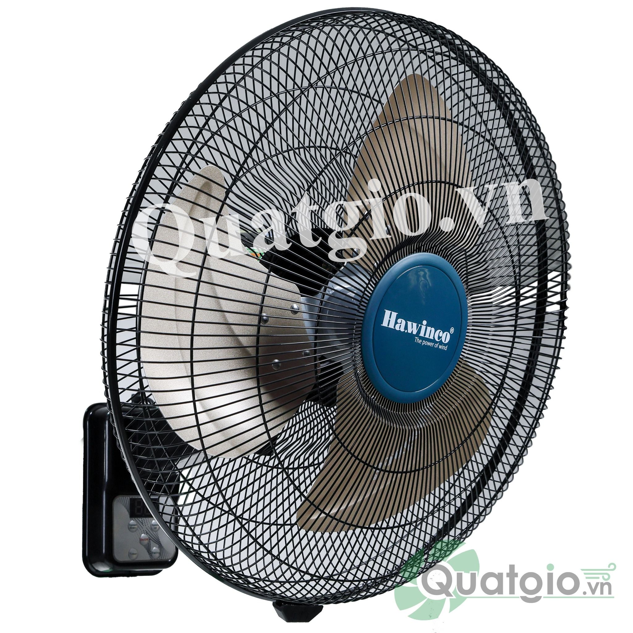 Quạt treo công nghiệp có Remote HW-45DC - 106W ( cánh vàng )