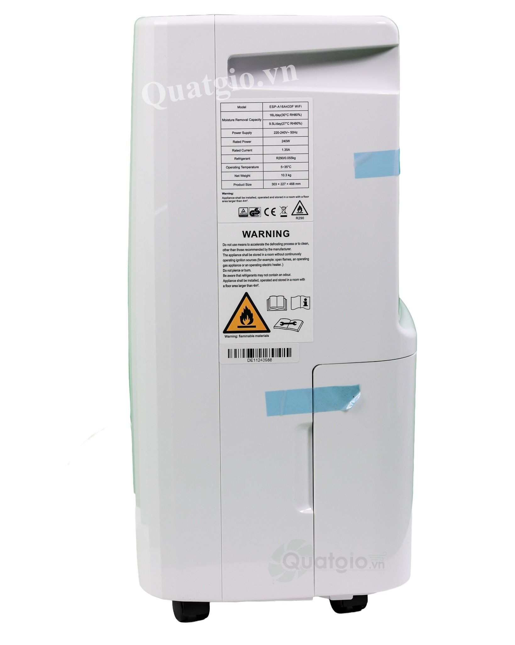 Máy hút ẩm không khí Espark ESP-A16A433F 16 lít