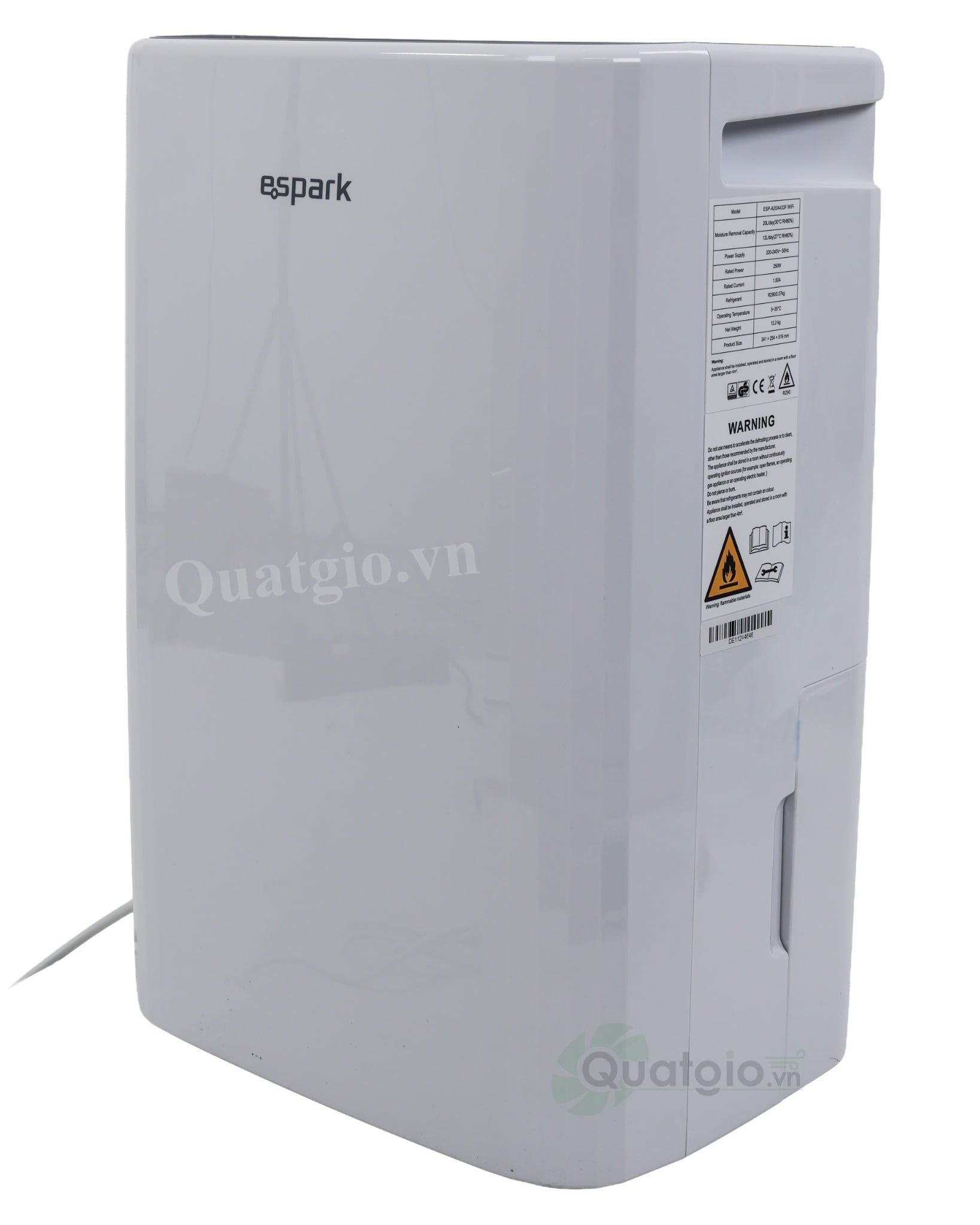 Máy hút ẩm kèm lọc không khí 20 lít Espark ESP-A20A433F