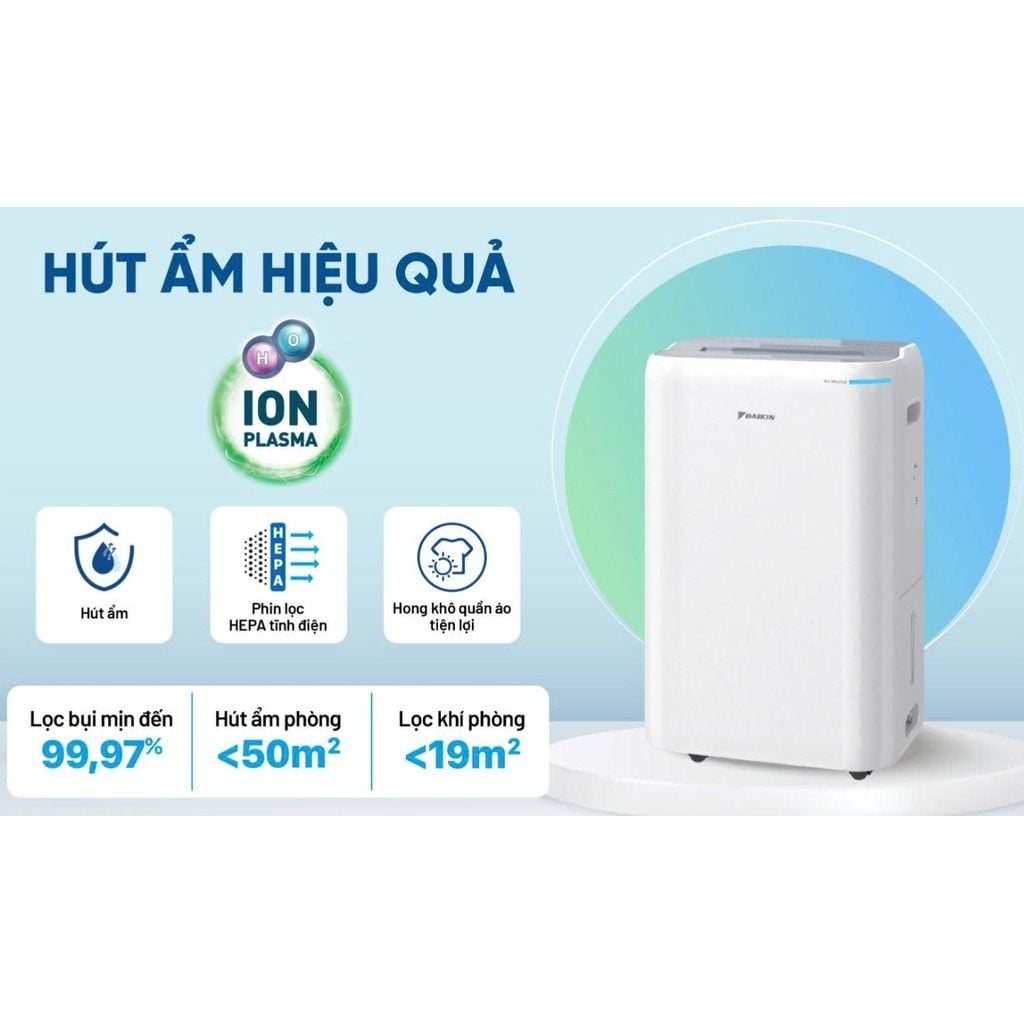 Máy Hút Ẩm Kết Hợp Lọc Không Khí Daikin JPF12AV2