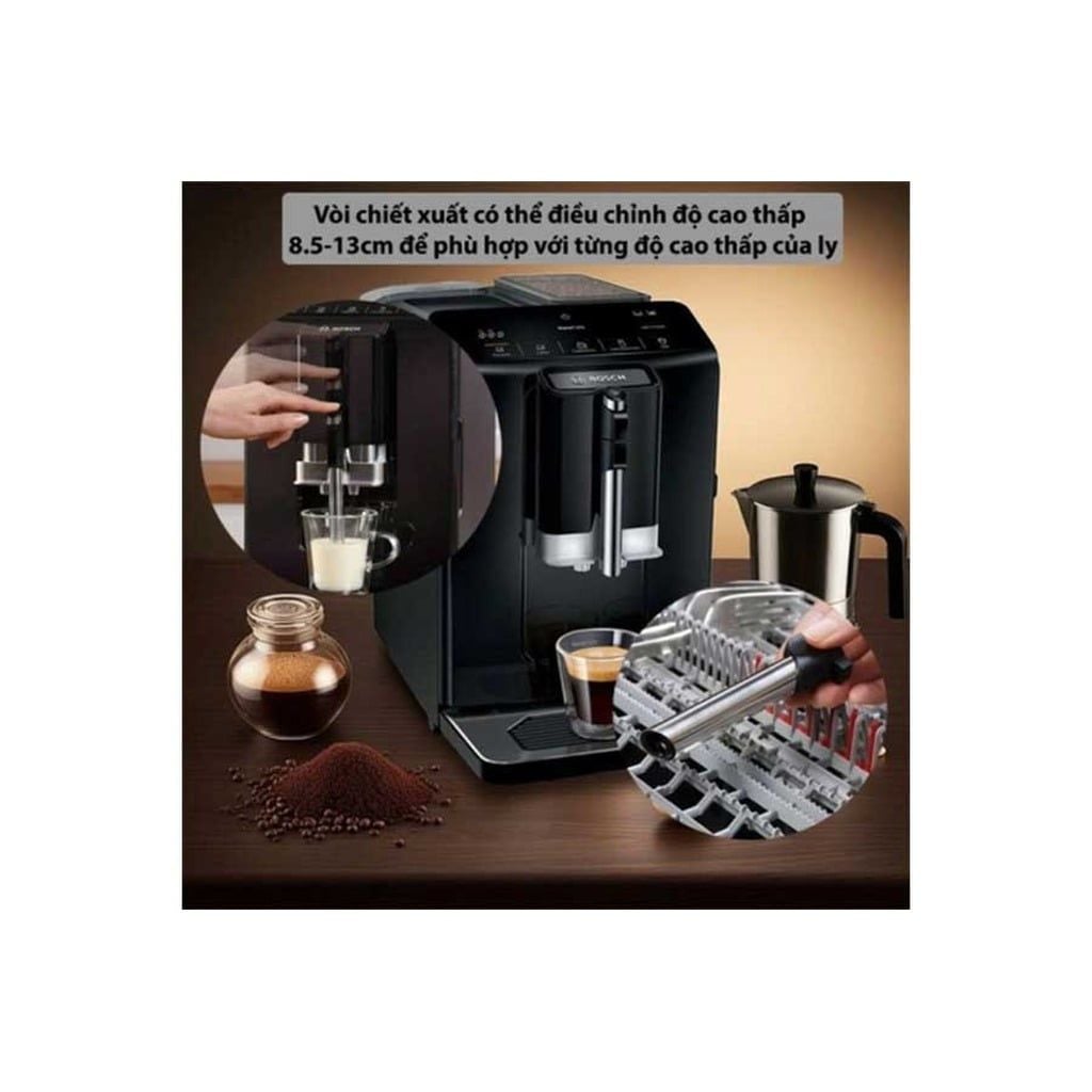 Máy pha cà phê tự động Bosch TIE20119 áp suất 15 bar bình nước 1.4L