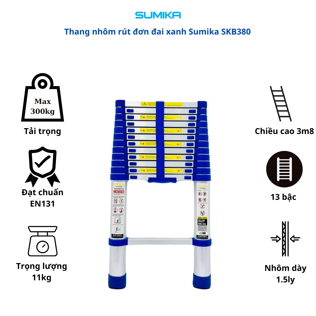 Thang Nhôm Rút Đơn Sumika SKB380 (3.8m)