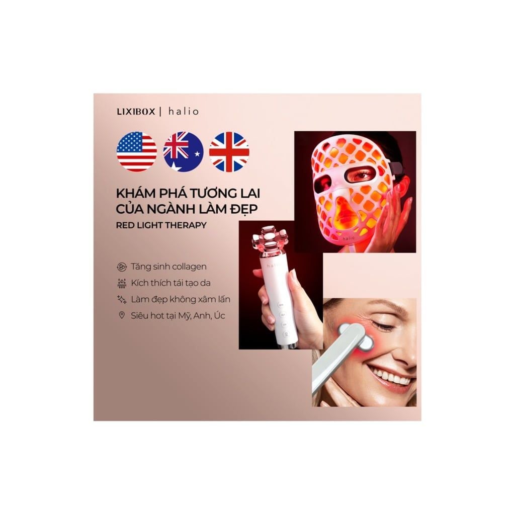 Máy Nâng Cơ, Giảm Mỡ Mặt Và Trẻ Hóa Da Halio RevitaWave Skin Rejuvenator
