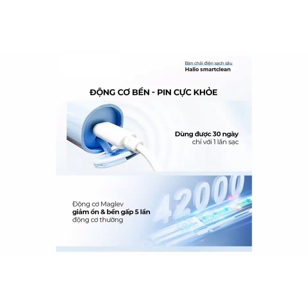 Bàn chải điện Halio Sonic SmartClean Electric Toothbrush ( Xanh/Hồng)