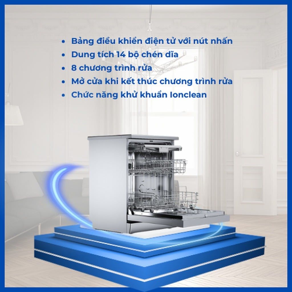Máy rửa bát độc lập Teka DFS 76850 SS (14 bộ)