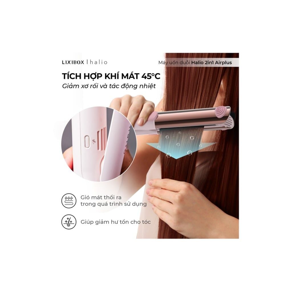 Máy tạo kiểu Halio 2 in 1 Airplus Hair Styler