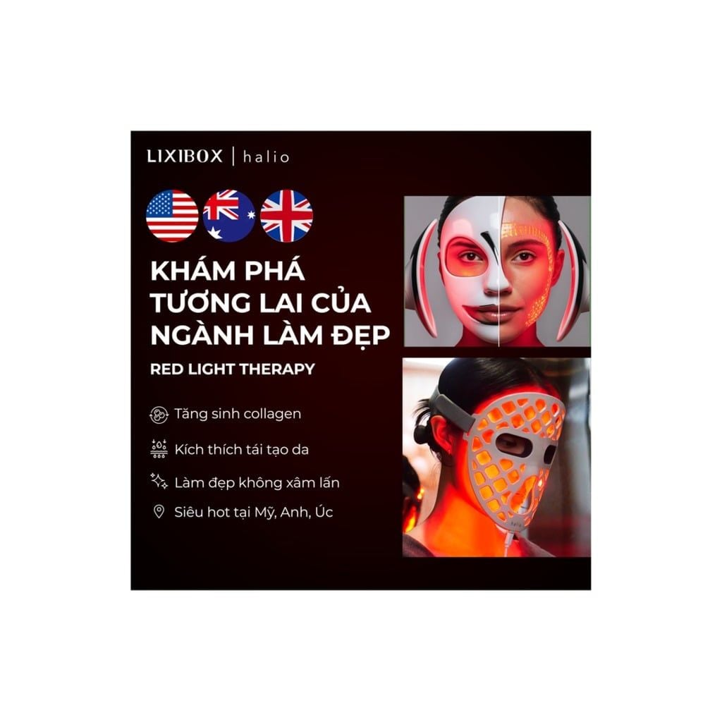 Mặt Nạ Ánh Sáng Sinh Học Halio PureGlow Ultralite Silicone LED Face Mask