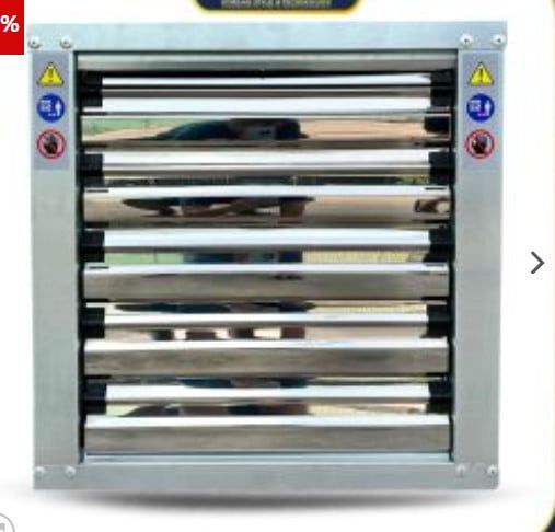 Quạt thông gió công nghiệp Omysu BMF400 - 220V (Vỏ tôn kẽm, cánh Inox, chớp Inox )