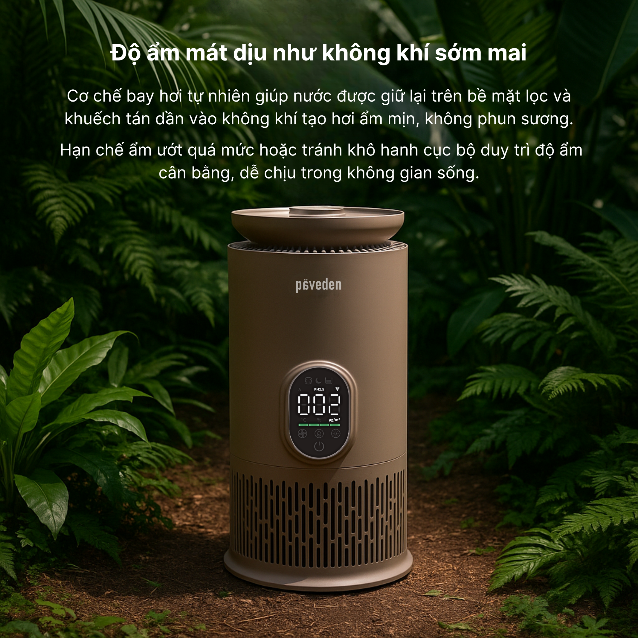 Máy lọc không khí tạo ẩm Paveden PAP-HF316T