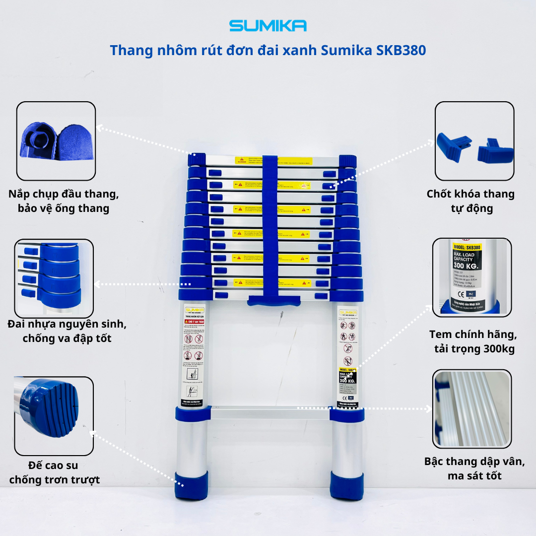 Thang Nhôm Rút Đơn Sumika SKB380 (3.8m)