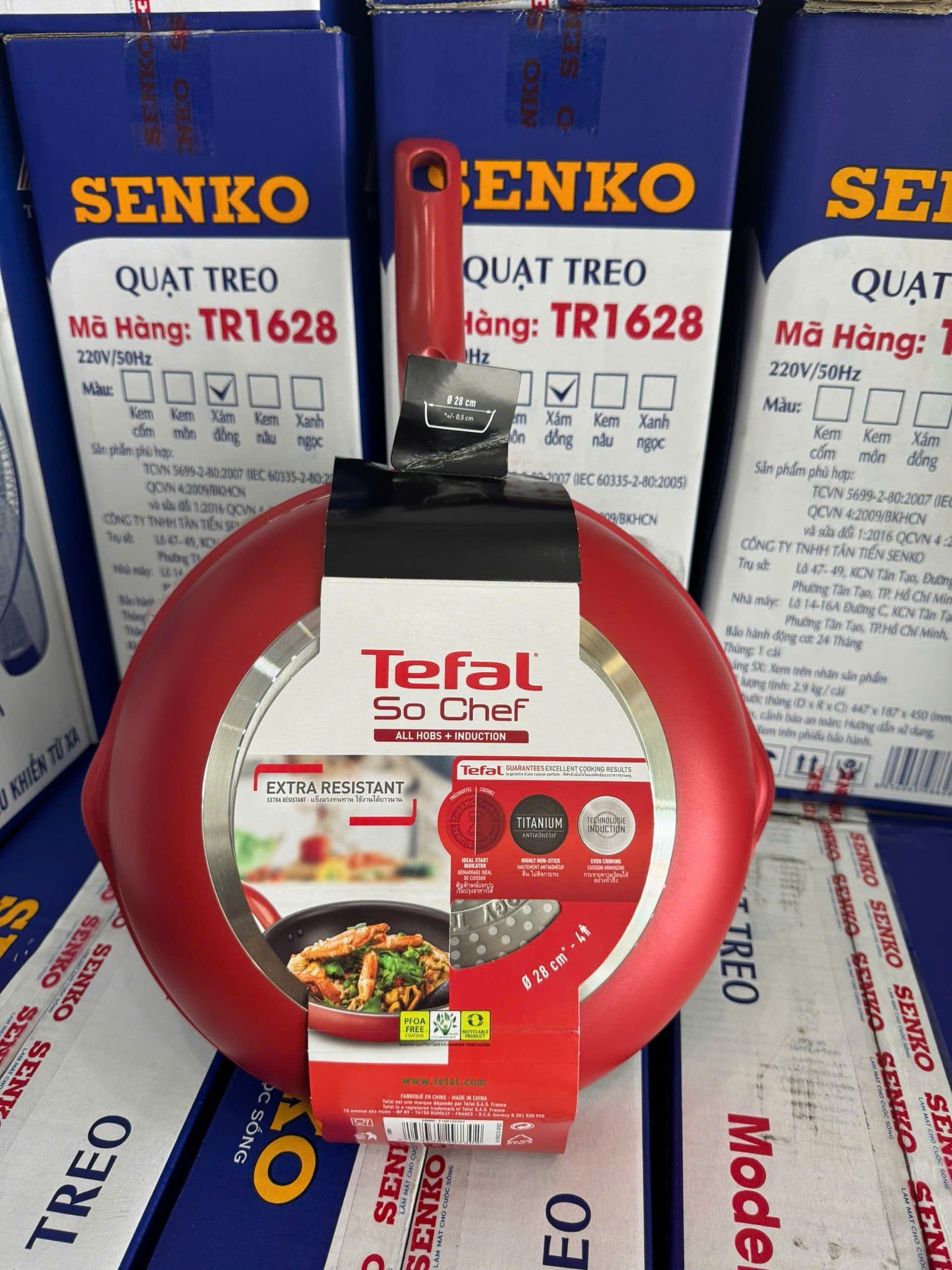Chảo chiên Tefal So Chef 24cm Nông G1358495 / 24cm Sâu G1358496 / 28cm Nông G1358695 / 28cm Sâu G1358696