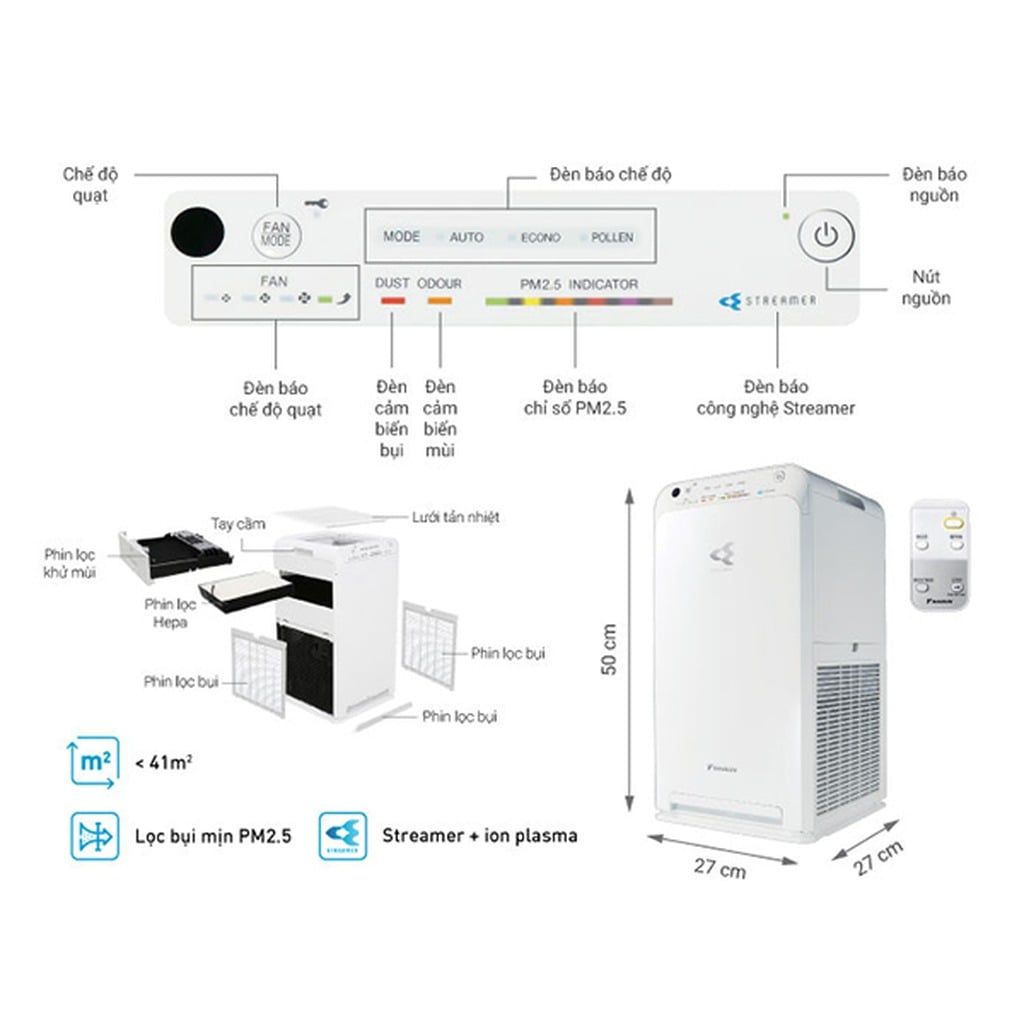 Máy lọc không khí Daikin MC55UVM6-7