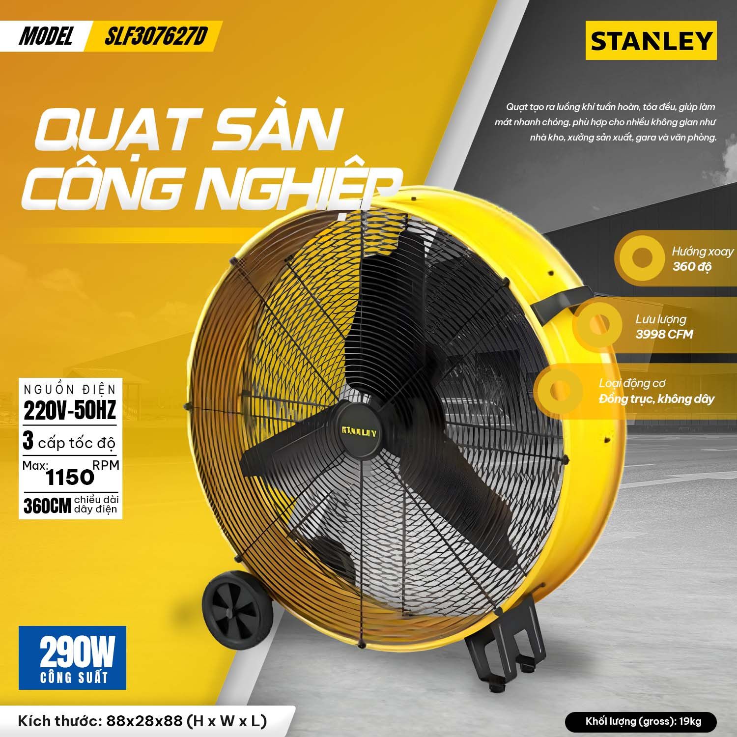 Quạt công nghiệp Stanley 30″ SLF307627D