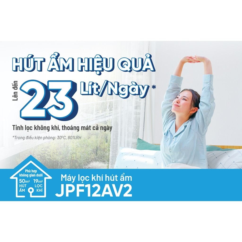 Máy Hút Ẩm Kết Hợp Lọc Không Khí Daikin JPF12AV2
