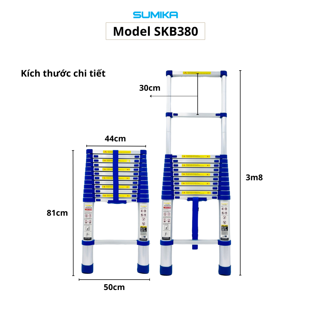 Thang Nhôm Rút Đơn Sumika SKB380 (3.8m)