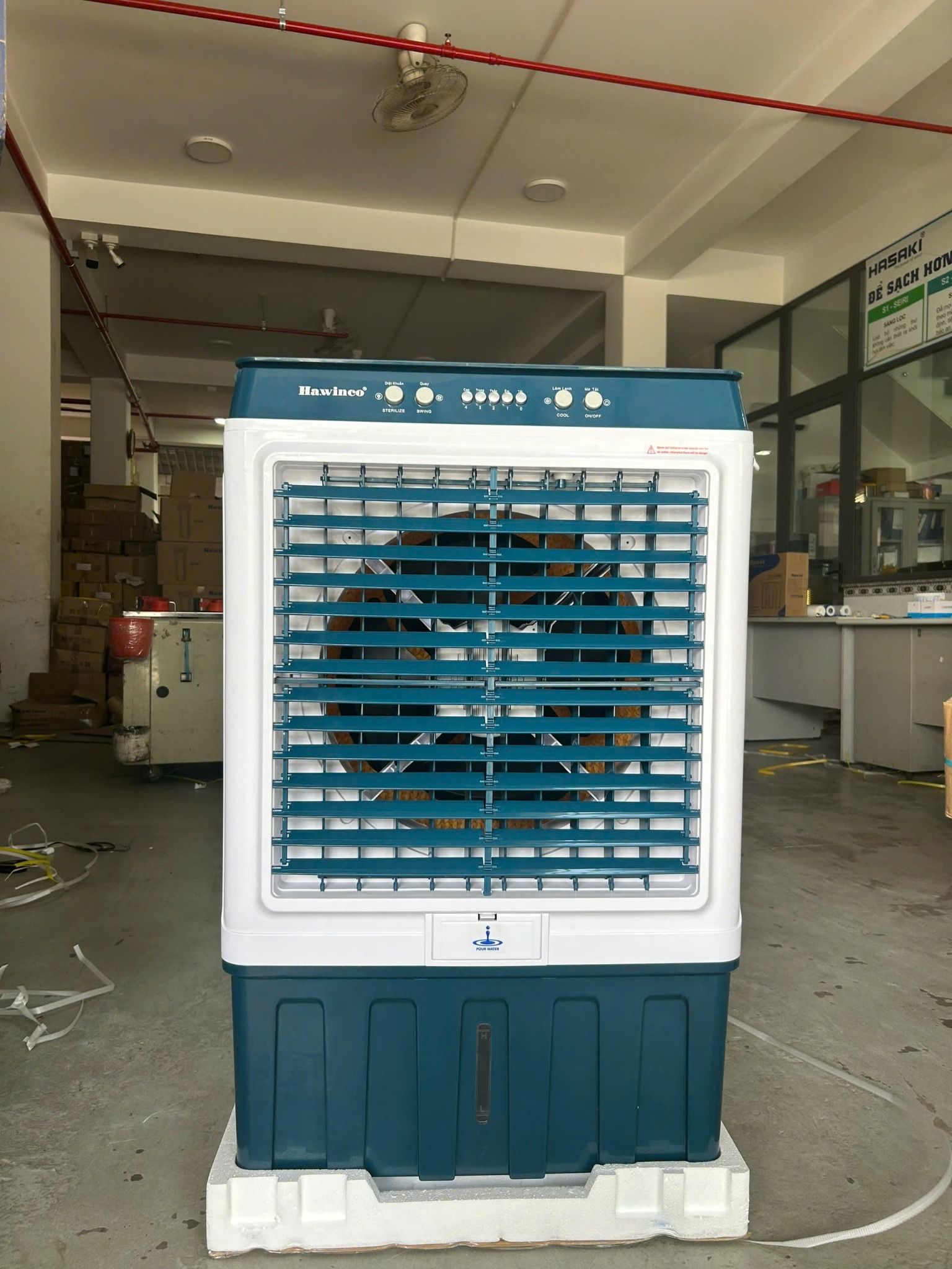 Quạt làm mát hơi nước điều hòa Hawin HSN 80C - 280w (Bảng Cơ) -65L