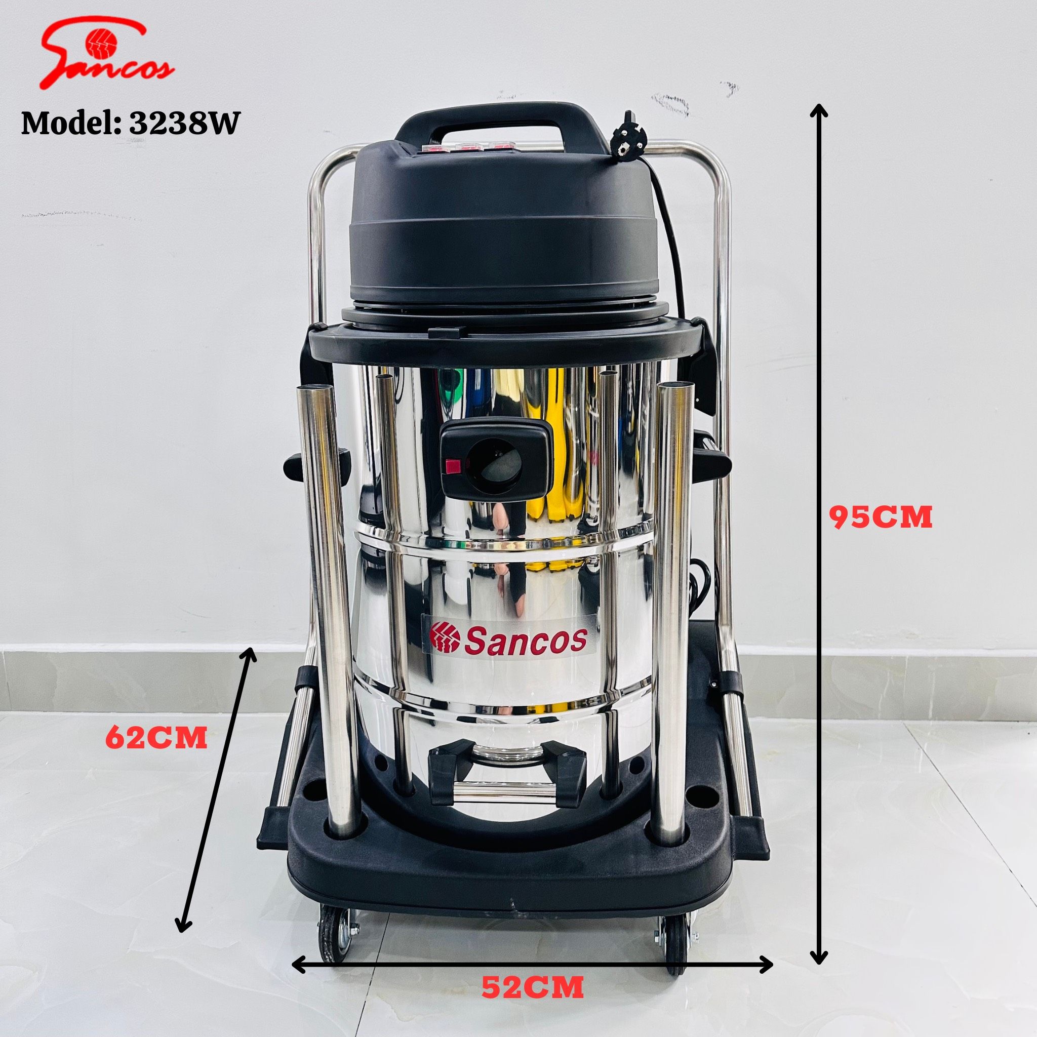 Máy hút bụi công nghiệp Sancos. Model: 3238W