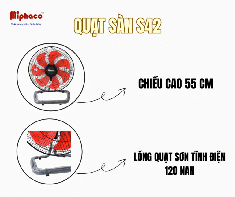 Quạt sàn Miphaco S42 - 68W
