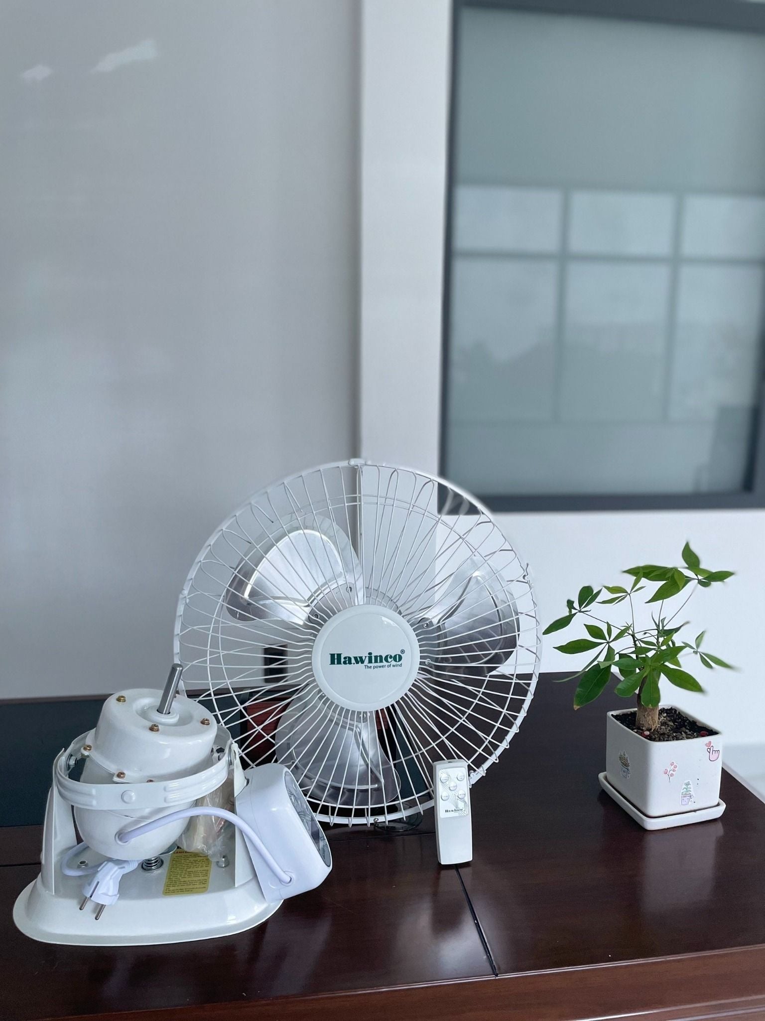 Quạt trần đảo công nghiệp Hawinco có Remote HC-45DC - 110W