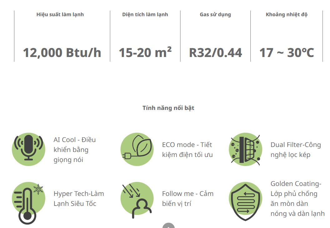 Máy lạnh Inverter COMFEE CFS-13VAF/VWG - 1.5HP - Thái Lan - Bảo hành tại nhà 24 tháng