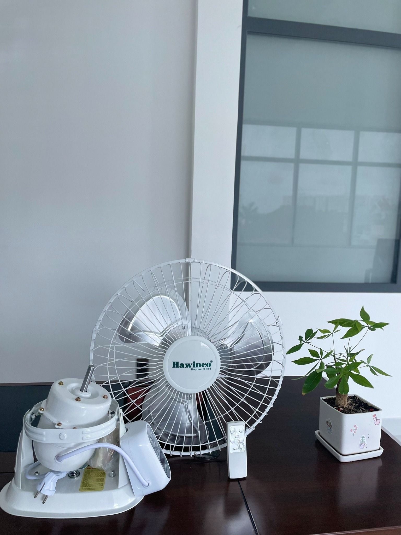Quạt trần đảo công nghiệp Hawinco có Remote HC-45DC - 110W